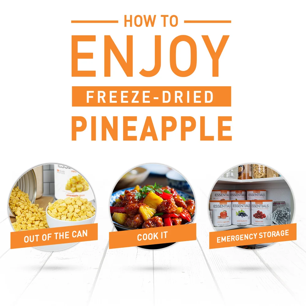 Emergency Essentials® Freeze-Dried Pineapple Dices Large  #10 Can - Image 3