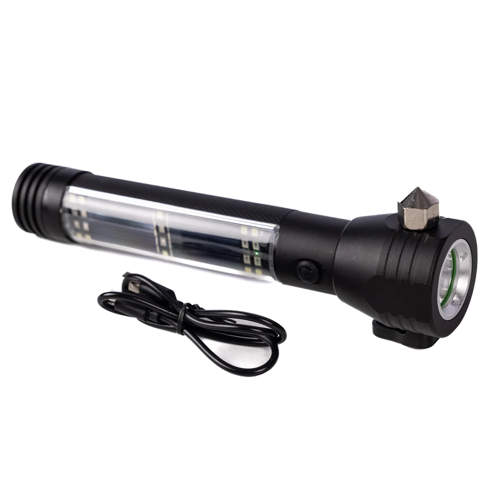 9-in-1 Multi-Function LED Solar Rechargeable Flashlight by Ready Hour - Image 7