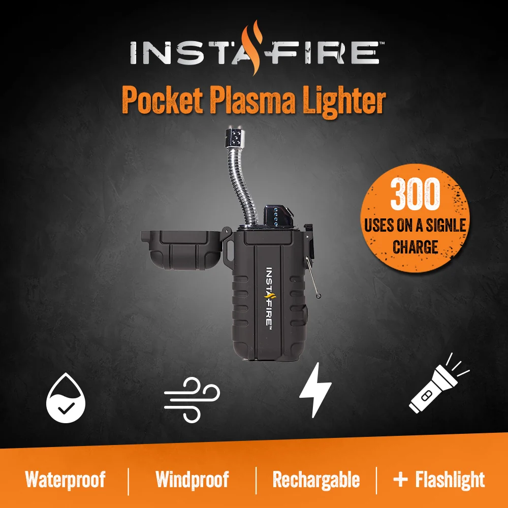 Pocket Plasma Lighter with Flashlight by InstaFire (100 lumens) - Image 3