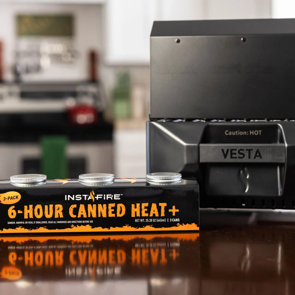 VESTA Self-Powered Indoor Space Heater & Cook Stove Plus 24 Cans of Canned Heat by InstaFire - Image 5